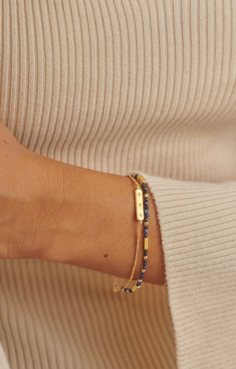 Katie Loxton - Waterproof Birthstone Bracelet September Lapis Lazuli