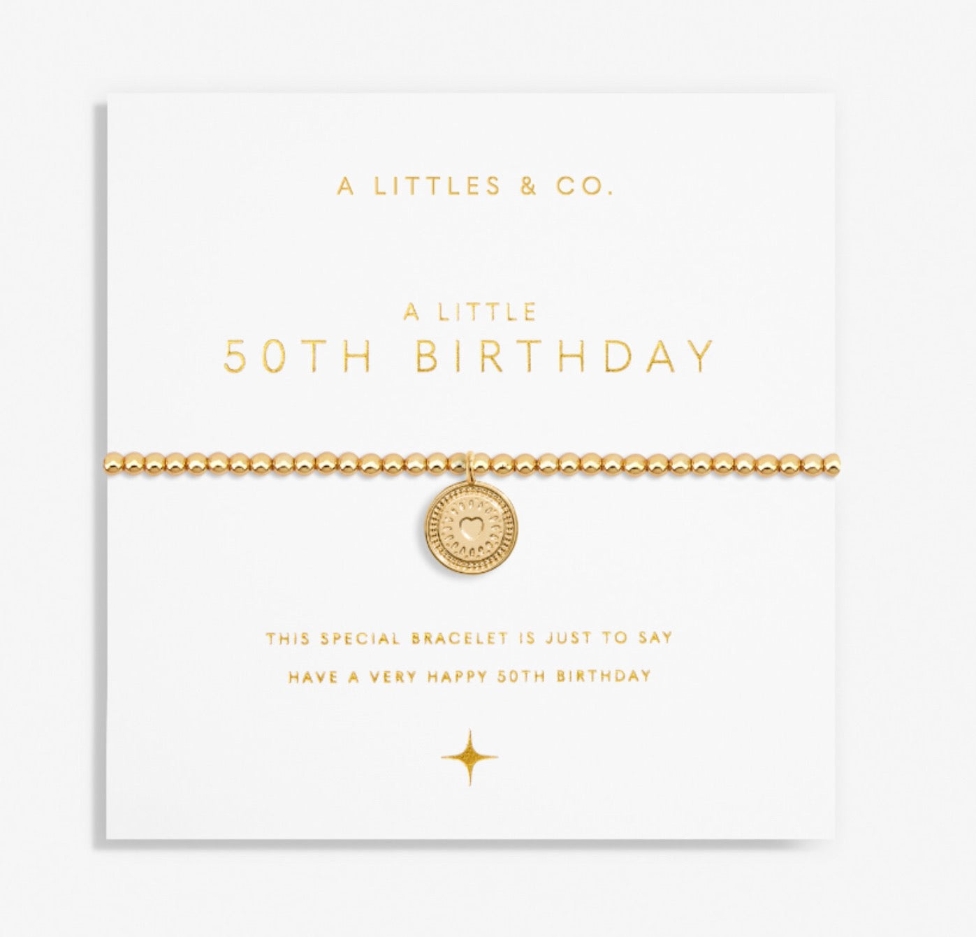 A Littles & Co. - A Little 50th Birthday Bracelet Gold