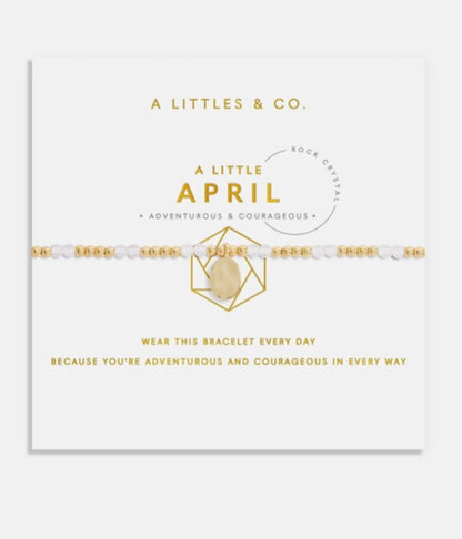 A Littles & Co. - A Little ‘Birthstone April Rock Crystal’ Bracelet