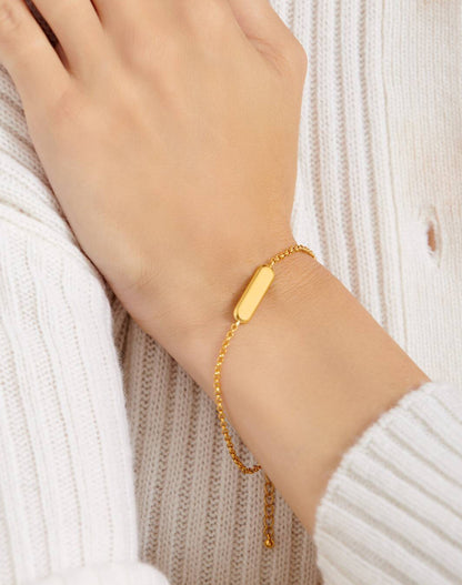 Katie Loxton - Gold Signet “With Love” Bracelet