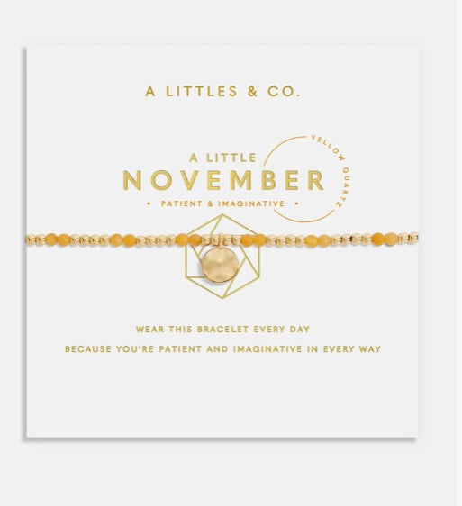 A Littles & Co. - A Little ‘Birthstone November Yellow Quartz’ Bracelet