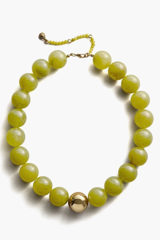 Bauble Bar - Jane Beaded Necklace Olive Green