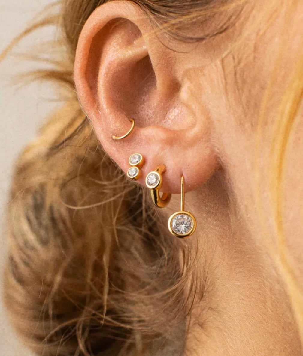 Bauble Bar - Gold Bezel Earrings
