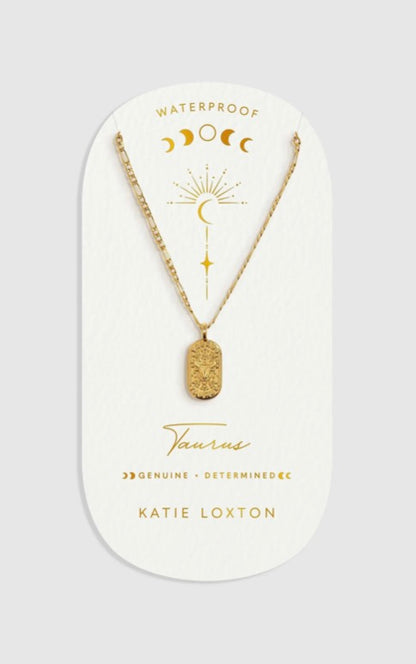 Katie Loxton - Waterproof Zodiac Sign Necklace Taurus