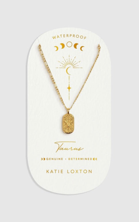 Katie Loxton - Waterproof Zodiac Sign Necklace Taurus