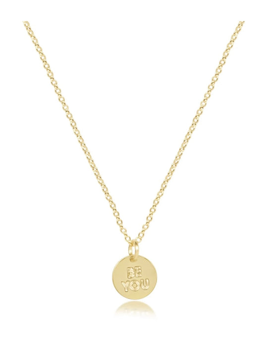 enewton gold necklace- be you. Small gold disc 16mm