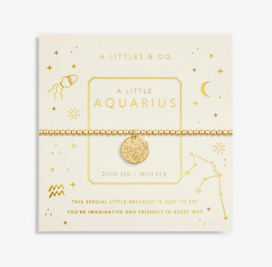 A Littles & Co. - A Little Aquarius Zodiac Sign Gold Bracelet