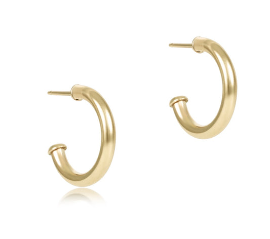 enewton Round Gold 0.5 Post Hoop - 2mm Smooth Earrings