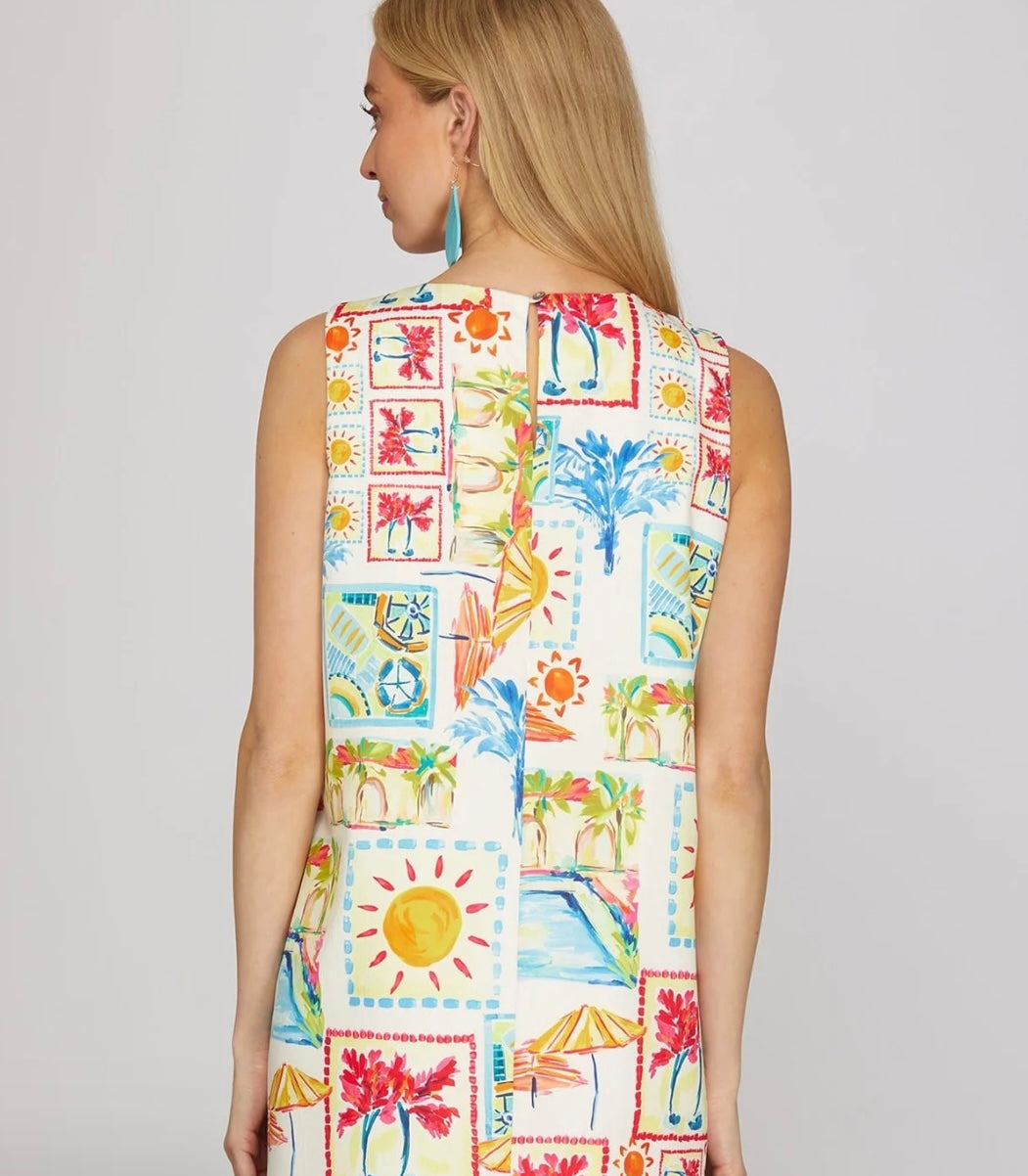 She & Sky - Multi Color Mini Dress