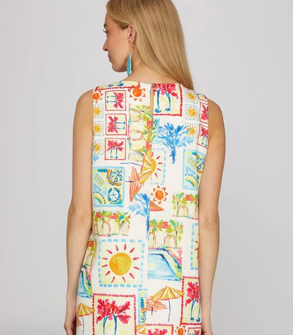 She & Sky - Multi Color Mini Dress