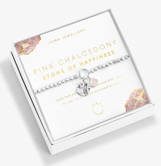 Katie Loxton - Pink Chalcedony Stone Of Happiness Bracelet