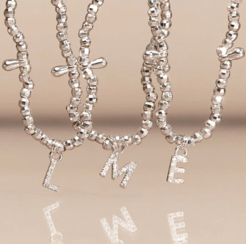 A Littles & Co. - Silver Initial Bracelet