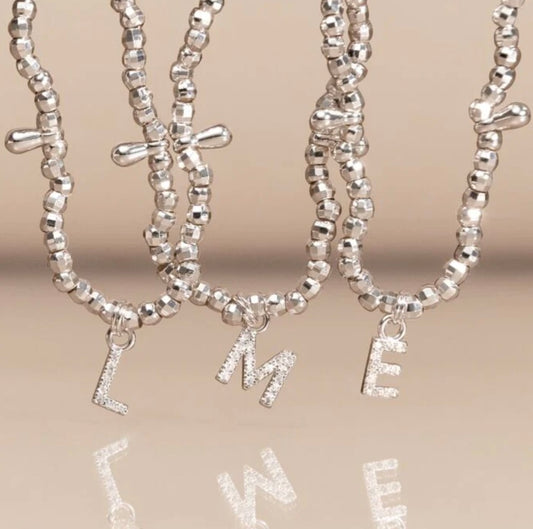 A Littles & Co. - Silver Initial Bracelet