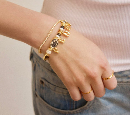 Bauble Bar - Multi/Gold Penn State University Beaded Charm Bracelet