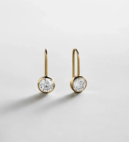 Bauble Bar - Gold Bezel Earrings