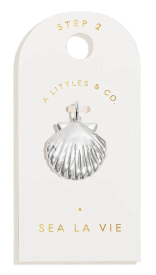 A Littles & Co. Silver Charm - Medium Sea La Vie Shell