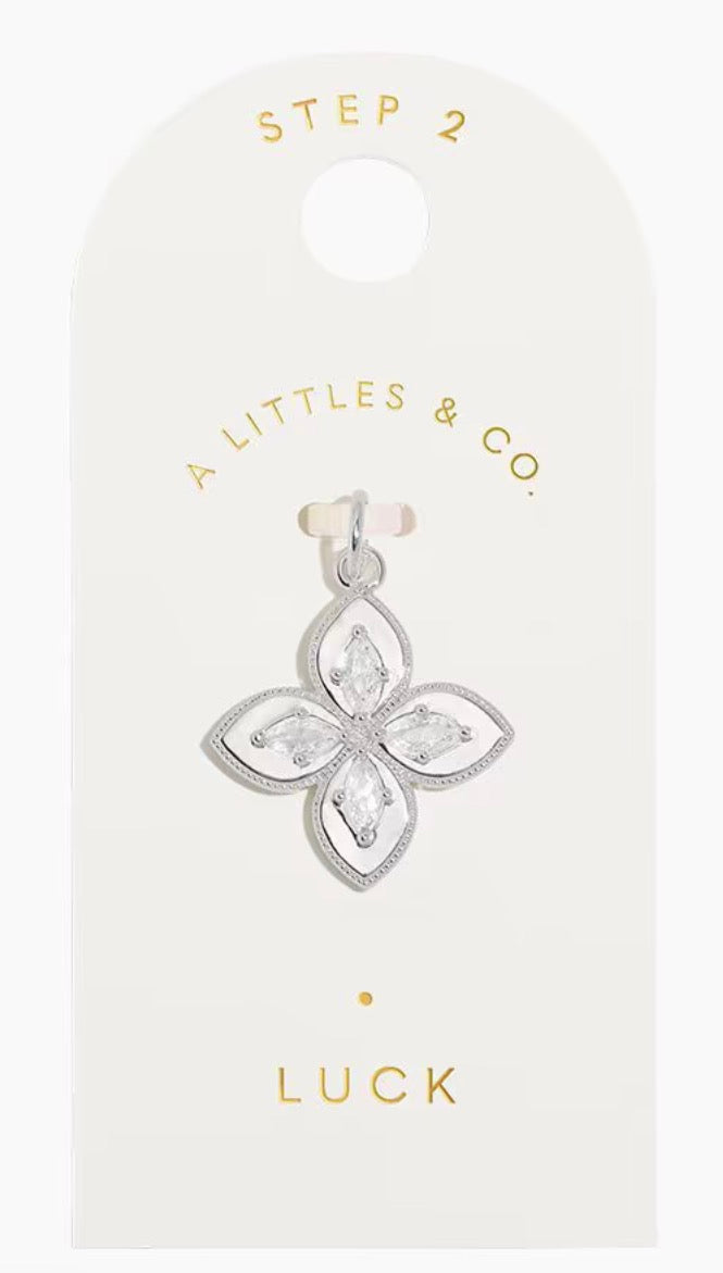 A Littles & Co. Silver Charm - Medium Luck Lotus