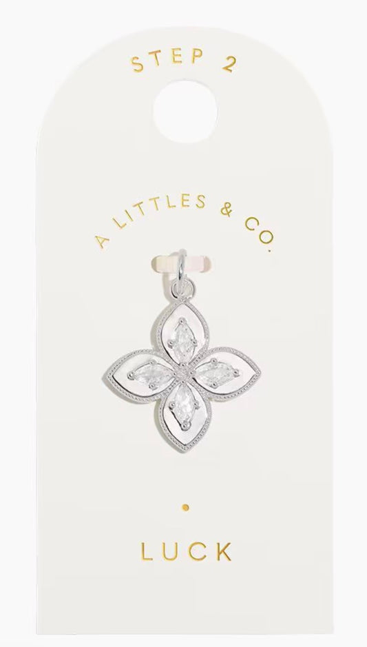 A Littles & Co. Silver Charm - Medium Luck Lotus