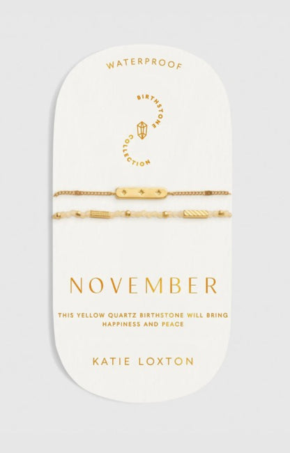 Katie Loxton - Waterproof Birthstone Bracelet November