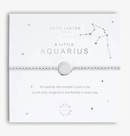 Katie Loxton - A Little Aquarius Zodiac Sign Silver Bracelet