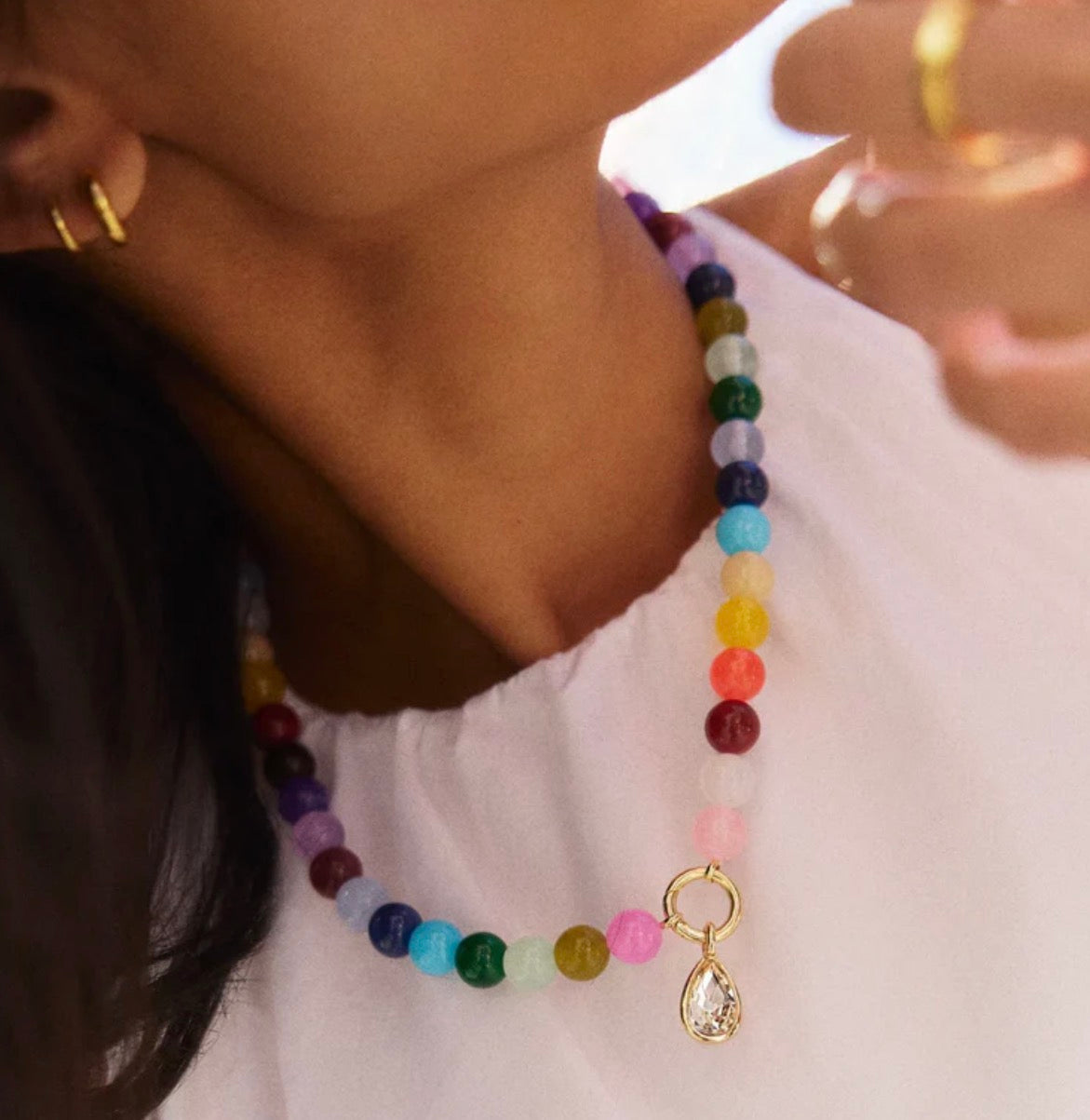 Bauble Bar - Janette Beaded Ring Necklace