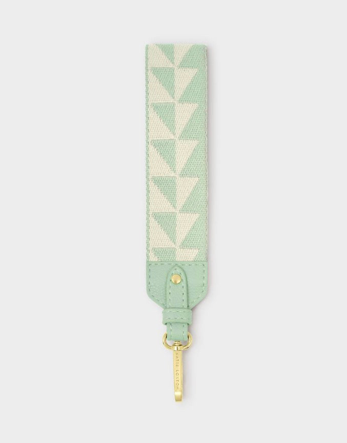 Katie Loxton - Canvas Wristlet Strap Sage Geometric