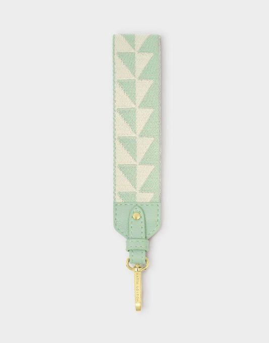 Katie Loxton - Canvas Wristlet Strap Sage Geometric