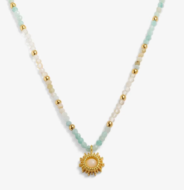 A Littles & Co. - Loved By You Rock Crystal Sun Necklace