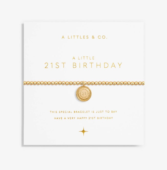 A Littles & Co. - A Little 21st Birthday Bracelet Gold
