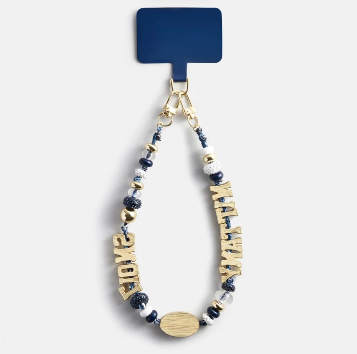 Bauble Bar - Multi/Gold Penn State University Beaded Bandana Phone Charm