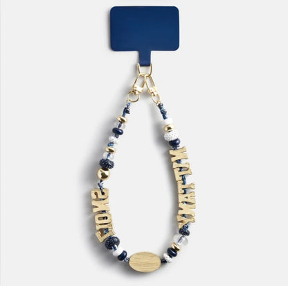 Bauble Bar - Multi/Gold Penn State University Beaded Bandana Phone Charm