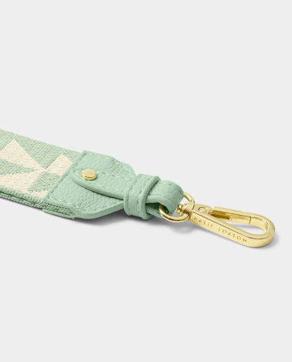Katie Loxton - Canvas Wristlet Strap Sage Geometric