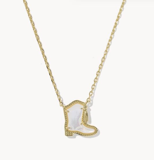 Kendra Scott Drill Team Cowboy Boot Necklace
