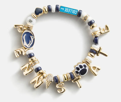 Bauble Bar - Multi/Gold Penn State University Beaded Charm Bracelet