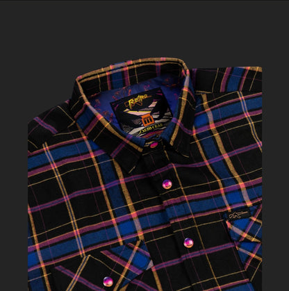 Retro Rifle Synth Crab Flannel