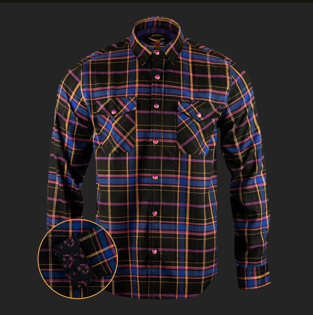 Retro Rifle Synth Crab Flannel