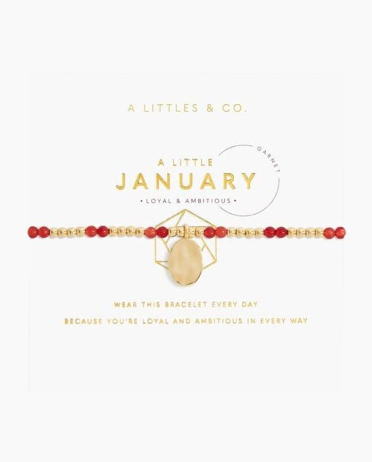 A Littles & Co. - A Little ‘Birthstone January Garnet’ Bracelet