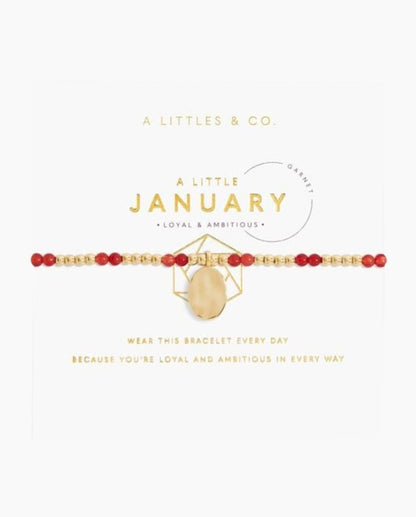 A Littles & Co. - A Little ‘Birthstone January Garnet’ Bracelet