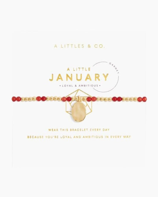 A Littles & Co. - A Little ‘Birthstone January Garnet’ Bracelet