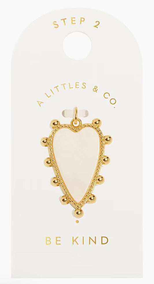 A Littles & Co. Gold Charm - Large Be Kind Heart