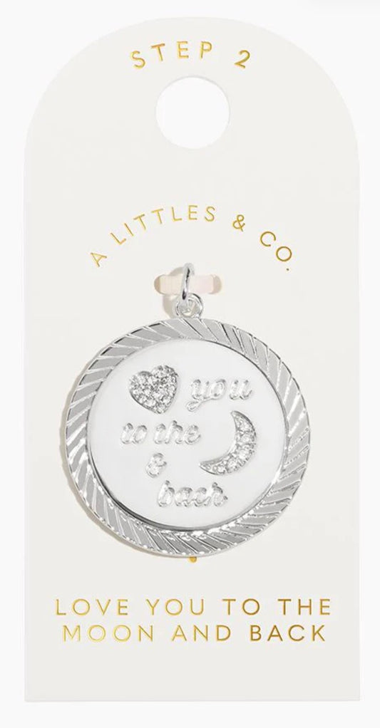 A Littles & Co. Silver Charm - Large Love You To The Moon And Back