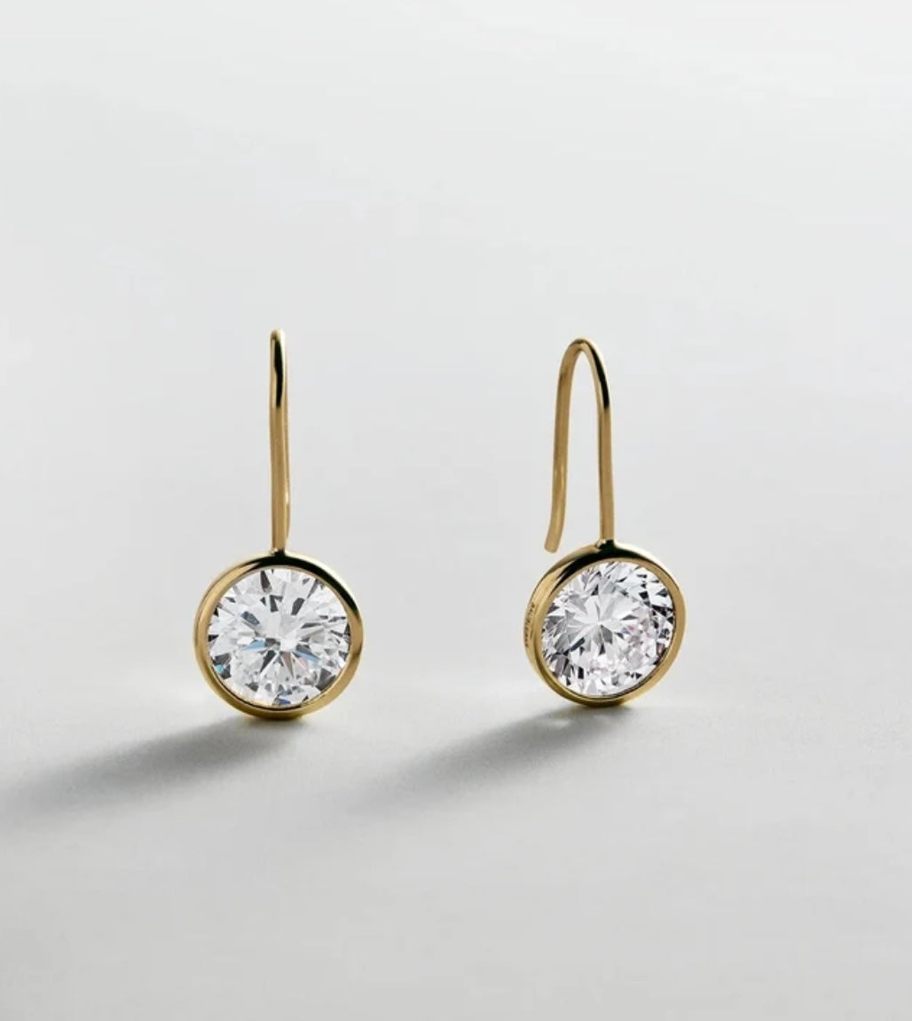 Bauble Bar - Gold Bezel Earrings