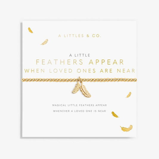A Littles & Co. - A Little ‘Feathers Appear When Loved Ones Are Near’ Bracelet