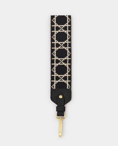 Katie Loxton - Canvas Wristlet Strap Black Geometric