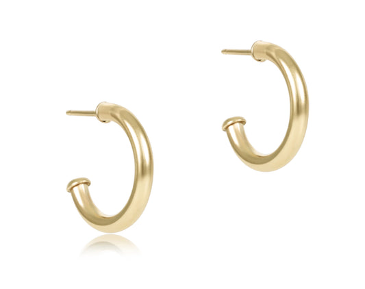 enewton Round Gold 0.5” Post Hoop - 2mm - Smooth