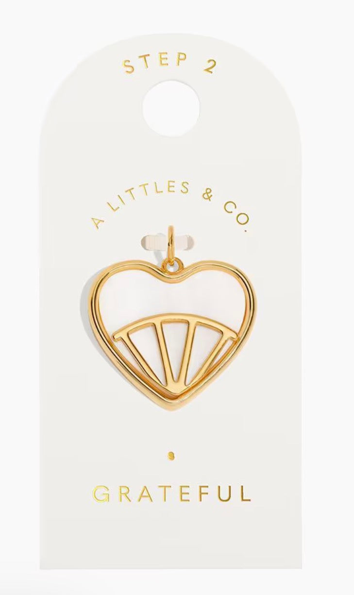 A Littles & Co. Gold Charm - Large Blessed Heart