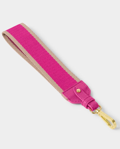 Katie Loxton - Canvas Wristlet Magenta Stripe
