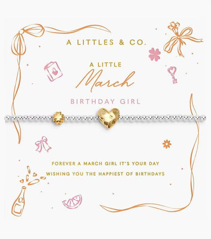 A Littles & Co. - A Little March Birthday Girl Bracelet