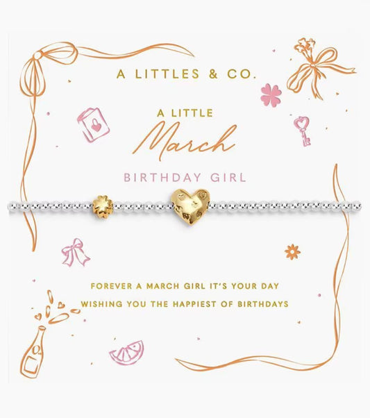 A Littles & Co. - A Little March Birthday Girl Bracelet