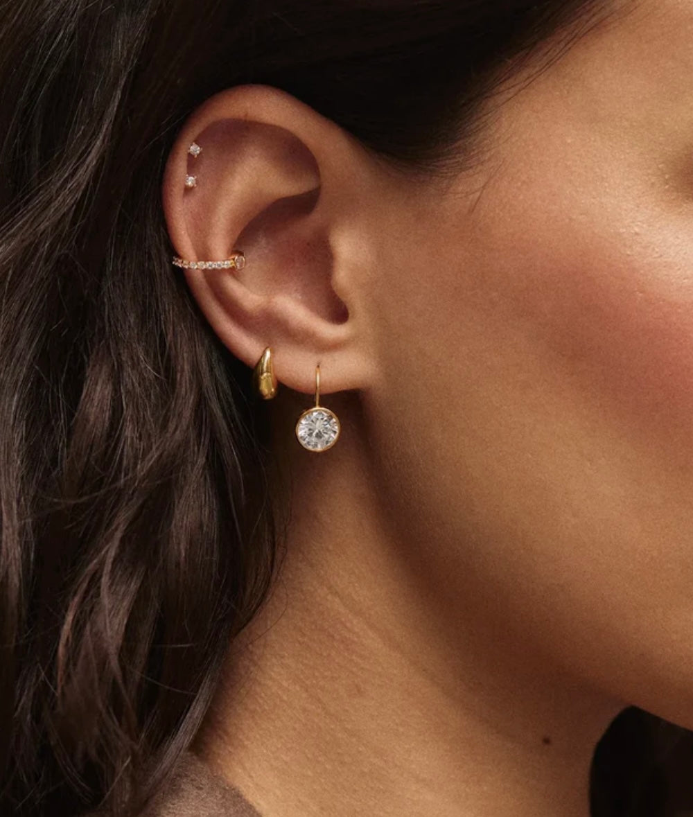 Bauble Bar - Gold Bezel Earrings